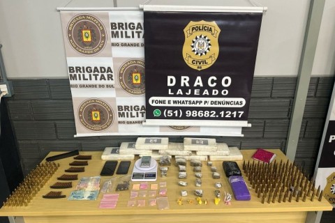 Polícia apreende 10 quilos de cocaína e munição de AK-47 no Montanha