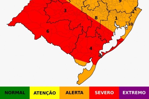 Defesa Civil alerta para possibilidade de temporais no RS