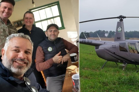Após pouso preventivo, piloto faz amizade com agricultor