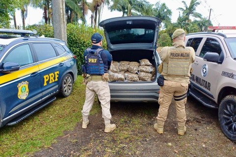 Após perseguição entre o RS e SC, jovem é preso com droga que pode causar surtos de ansiedade, paranóia e psicose