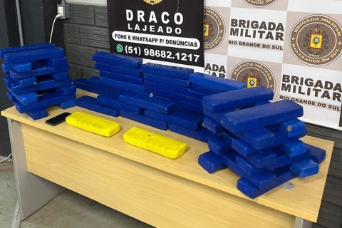 Homem que transportava 53 kg de maconha de Cruzeiro do Sul para Lajeado é preso pela polícia