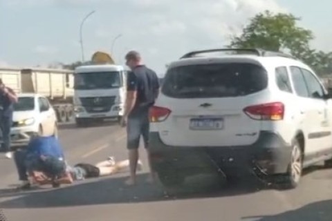 Ciclista fica ferido em acidente na ERS-130, em Arroio do Meio