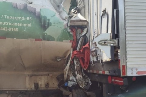 PRF confirma morte de uma pessoa em acidente na BR-386, em Pouso Novo