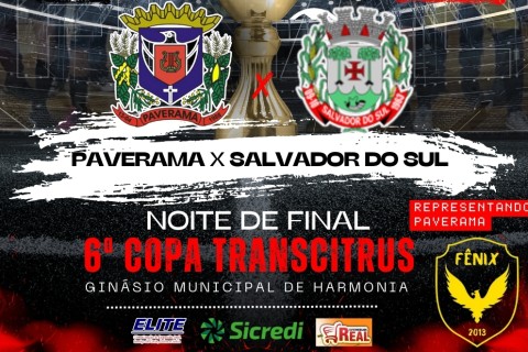 Associação Fênix representa Paverama na luta pelo título da 6ª Copa Transcitrus de Futsal