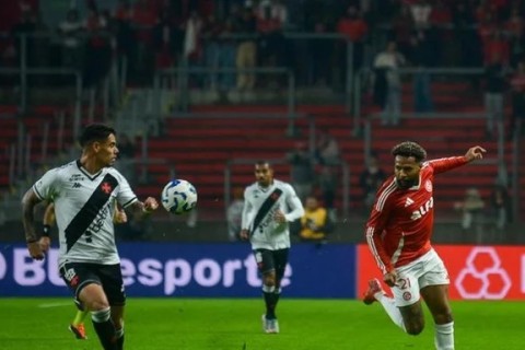 Inter luta até o final e arranca empate com o Vasco por 1 a 1