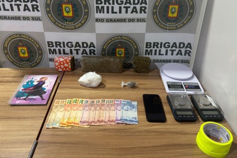 Jovens de 21 e 27 anos são presos por tráfico de drogas, em Venâncio Aires