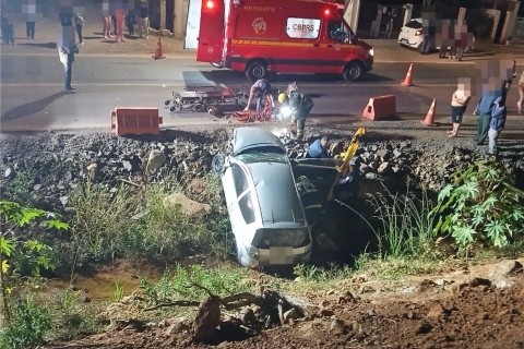 Mulher fica ferida em acidente na RSC-287, em Santa Cruz do Sul